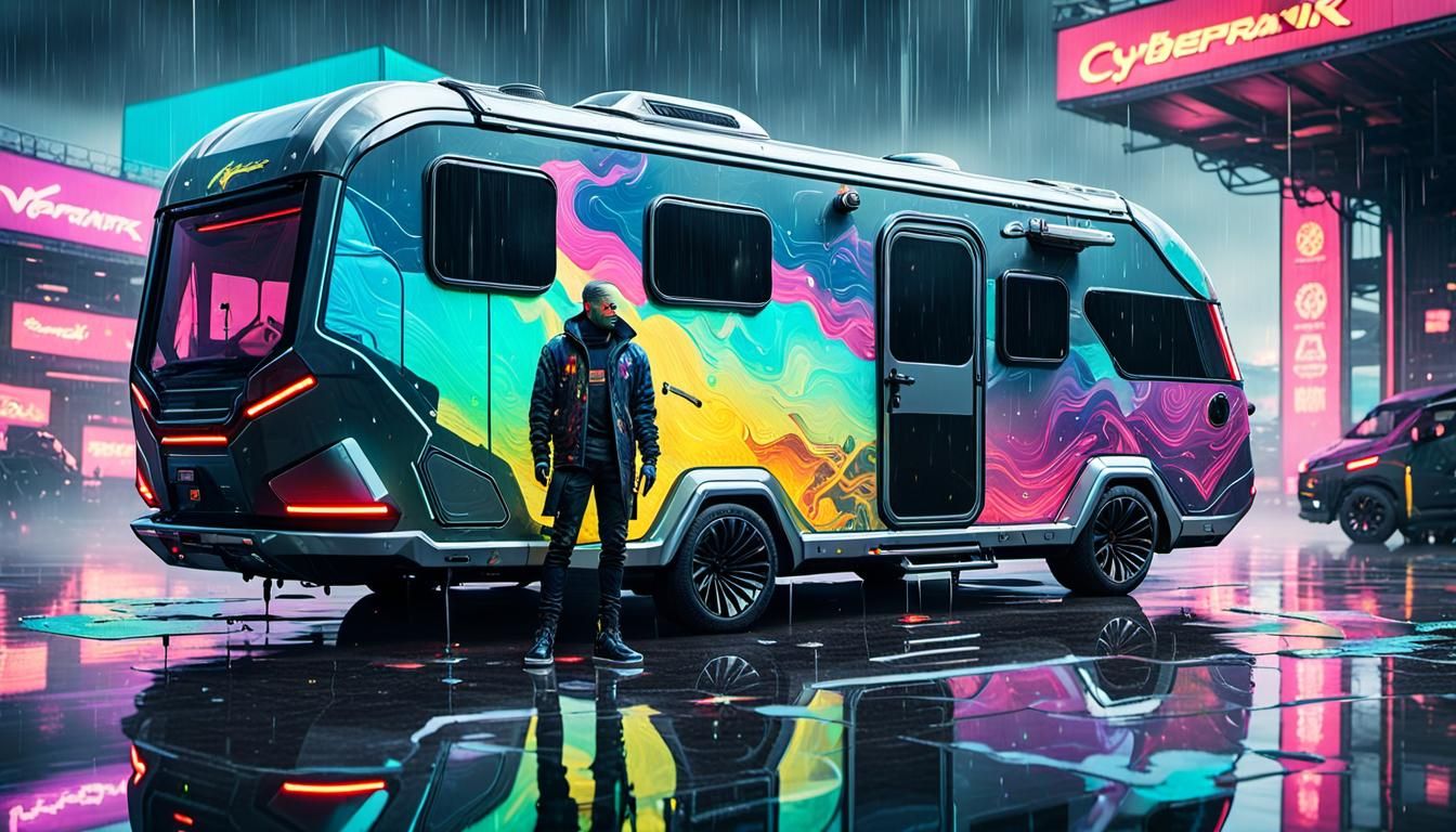 Cyberpunk 2077... and camper for vacation