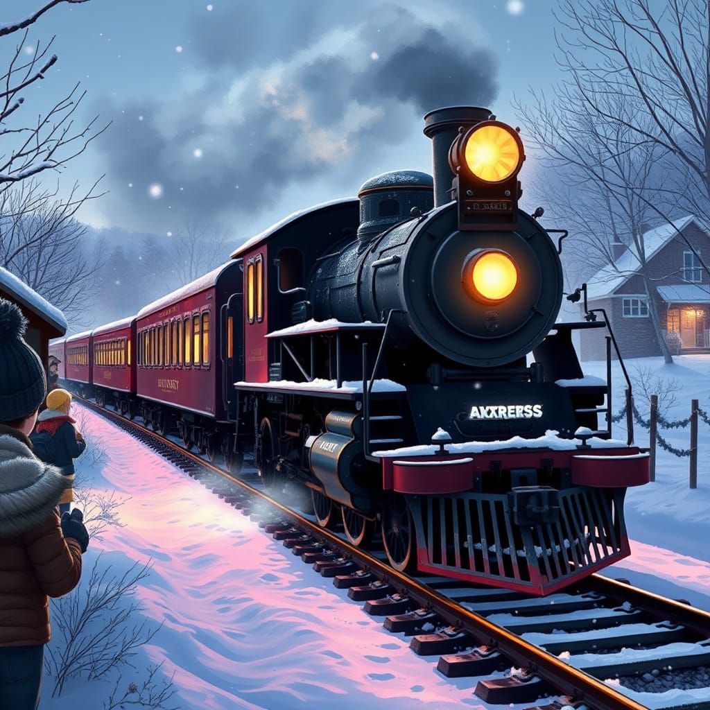 Magical Winter Train Ride in Pennsylvania, Anime Style