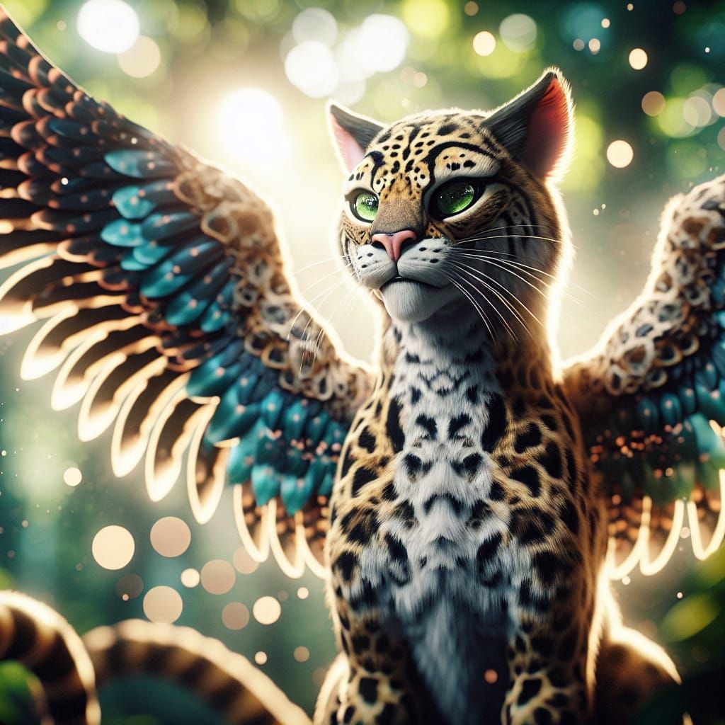 Exotic Hybrid Griffin in Jungle Setting