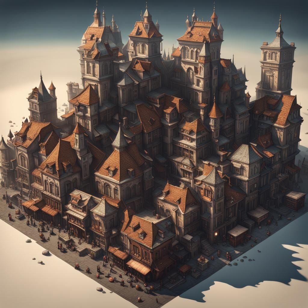 Dark Fantasy Art: Hoarding Toilet Paper, Hyperdetailed