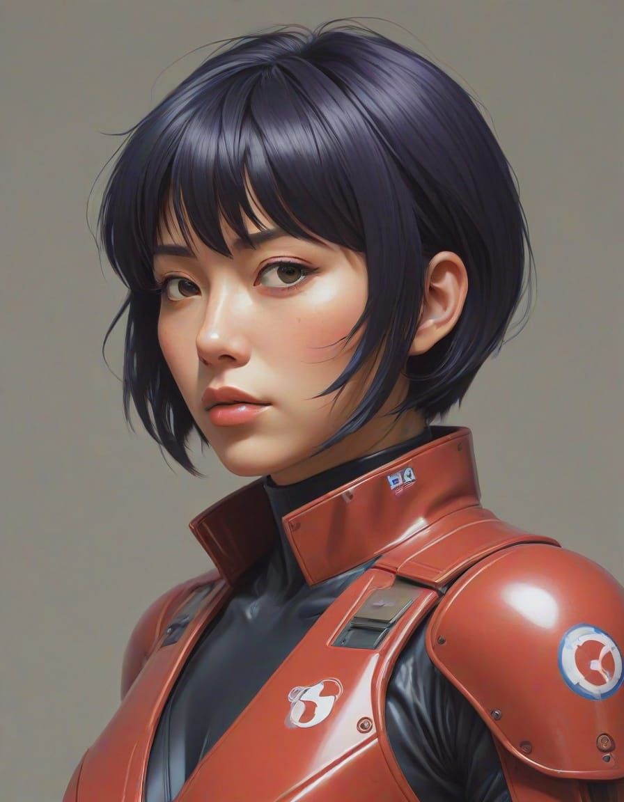 Intricate Anime Portrait of Cyberpunk Icon