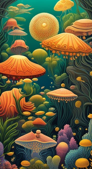 Exotic Underwater World in Hyperrealistic Style