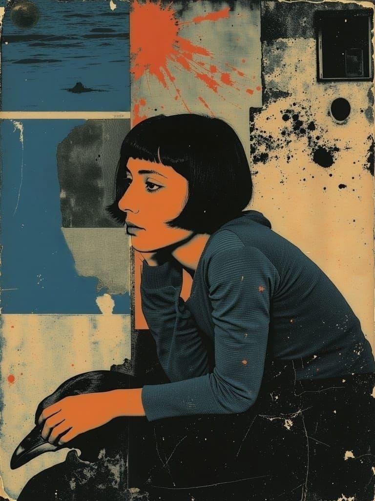 Woman by Window in Autochrome Style