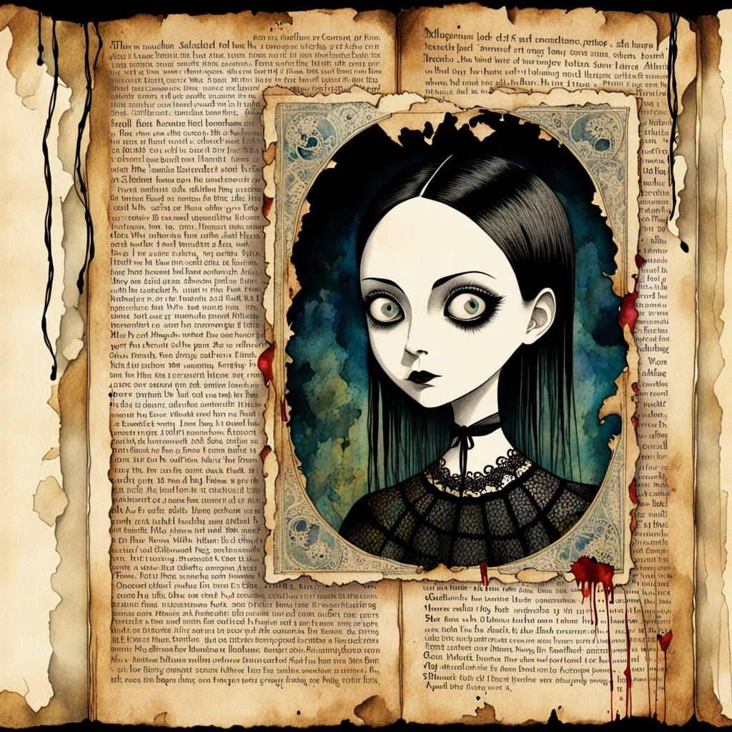 Ethereal Gothic Portrait in Golden Age Style