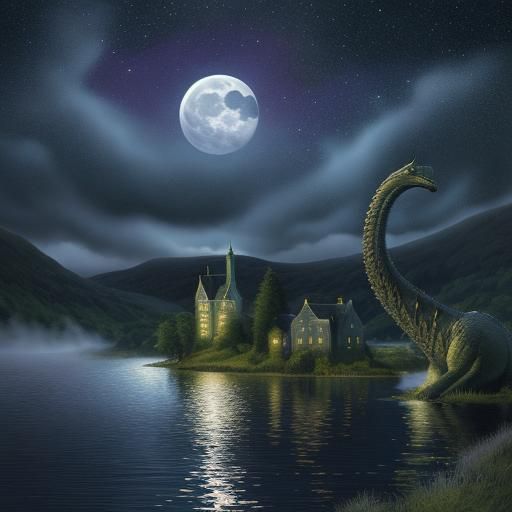 Ethereal Loch Ness Monster Fantasy