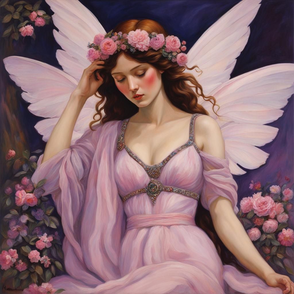 Bohemian Lovers Embrace: A Dreamy Gouache Painting