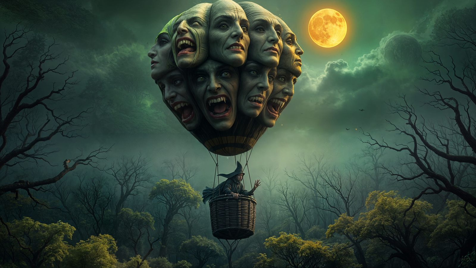 Creepy Balloon Floats Over Twisted Forest