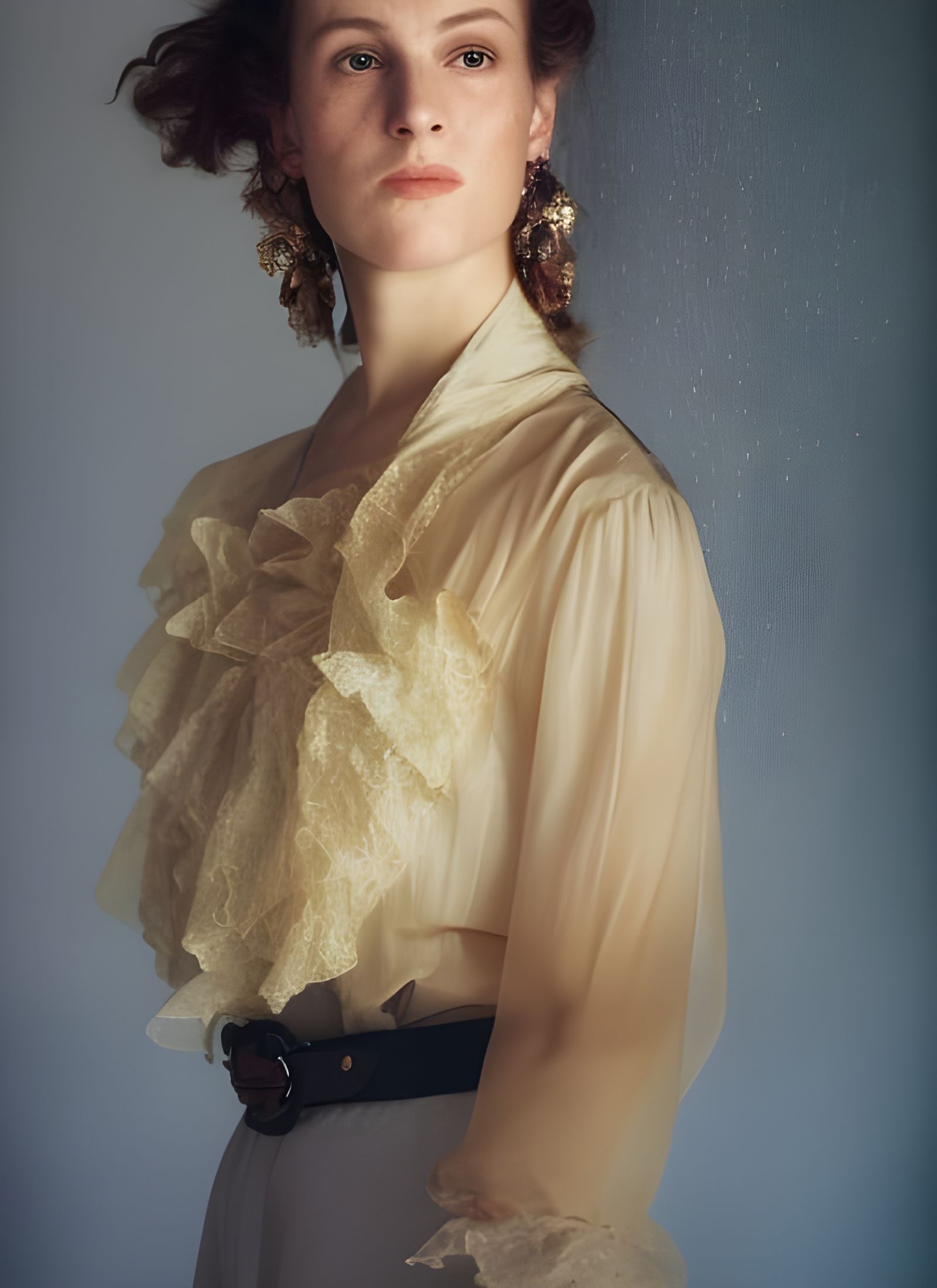 Renaissance Woman in Golden Hour Light