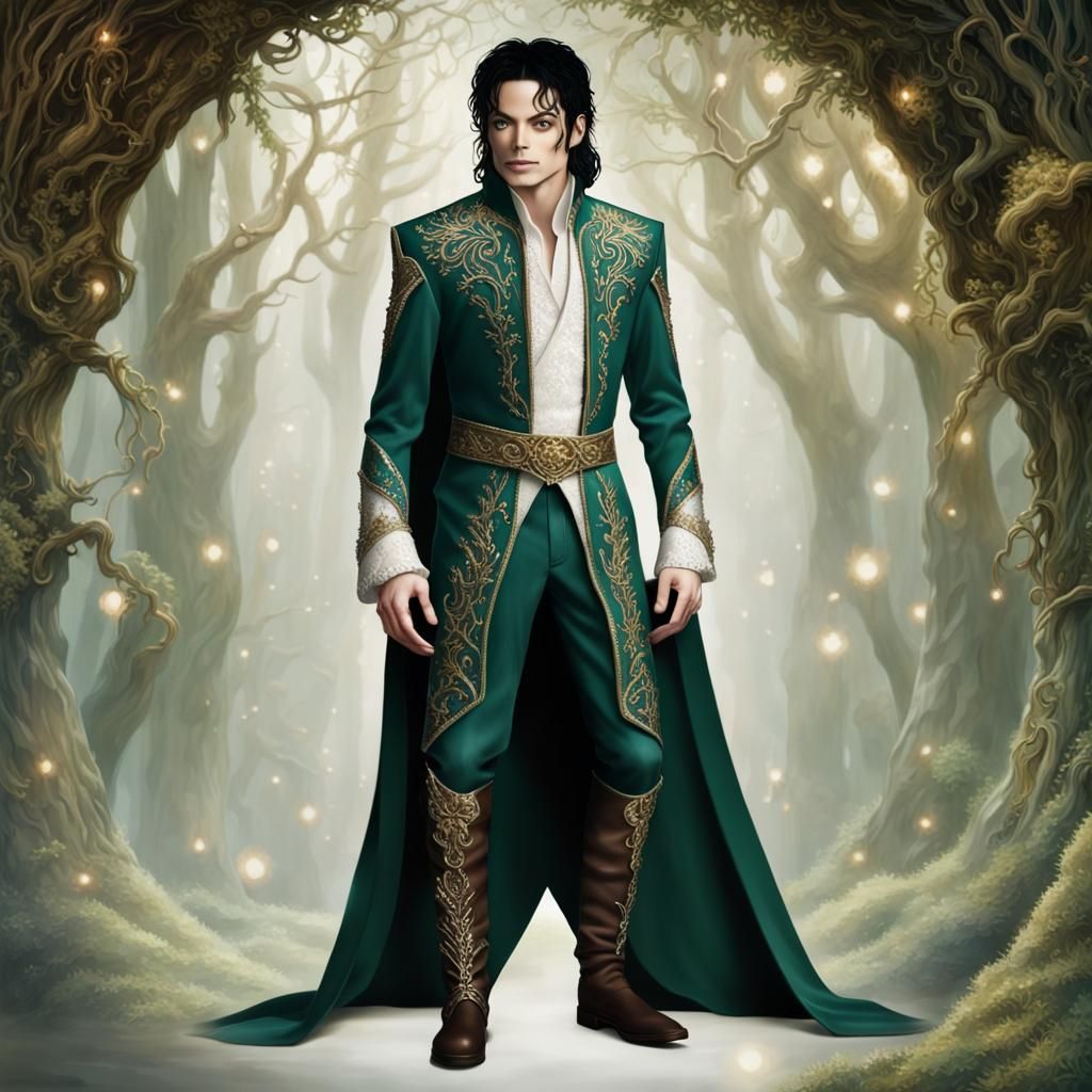 Michael Jackson as Elf of Mirkwood, Fantasy Art
