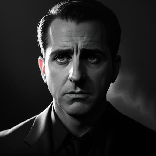 A Tense Moment Caught in Film Noir