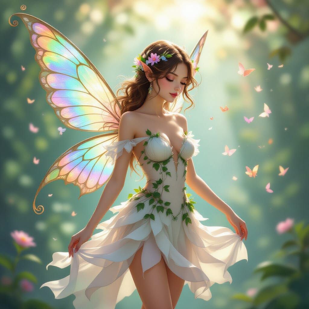 Glass-Winged Fairy in Dreamy Style