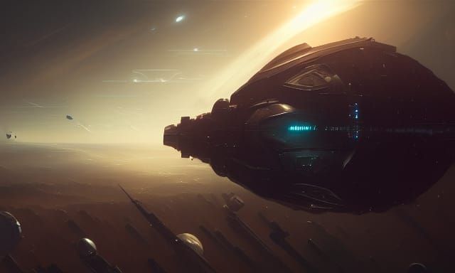 Spectacular Spacecraft in Dark Fantasy Style