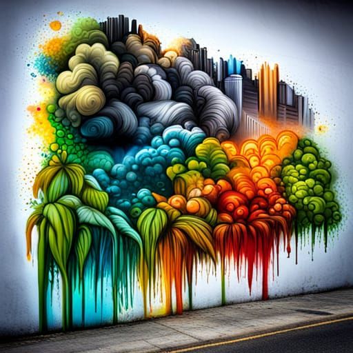 Seasons Graph in Graffiti Splash Art