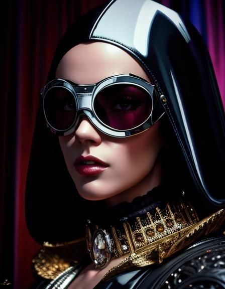 Art Deco Portrait in Raygun Gothic Style