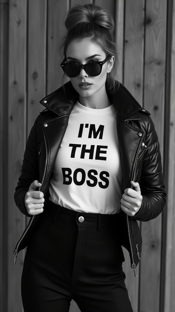 Bold Black and White Fashion Portrait