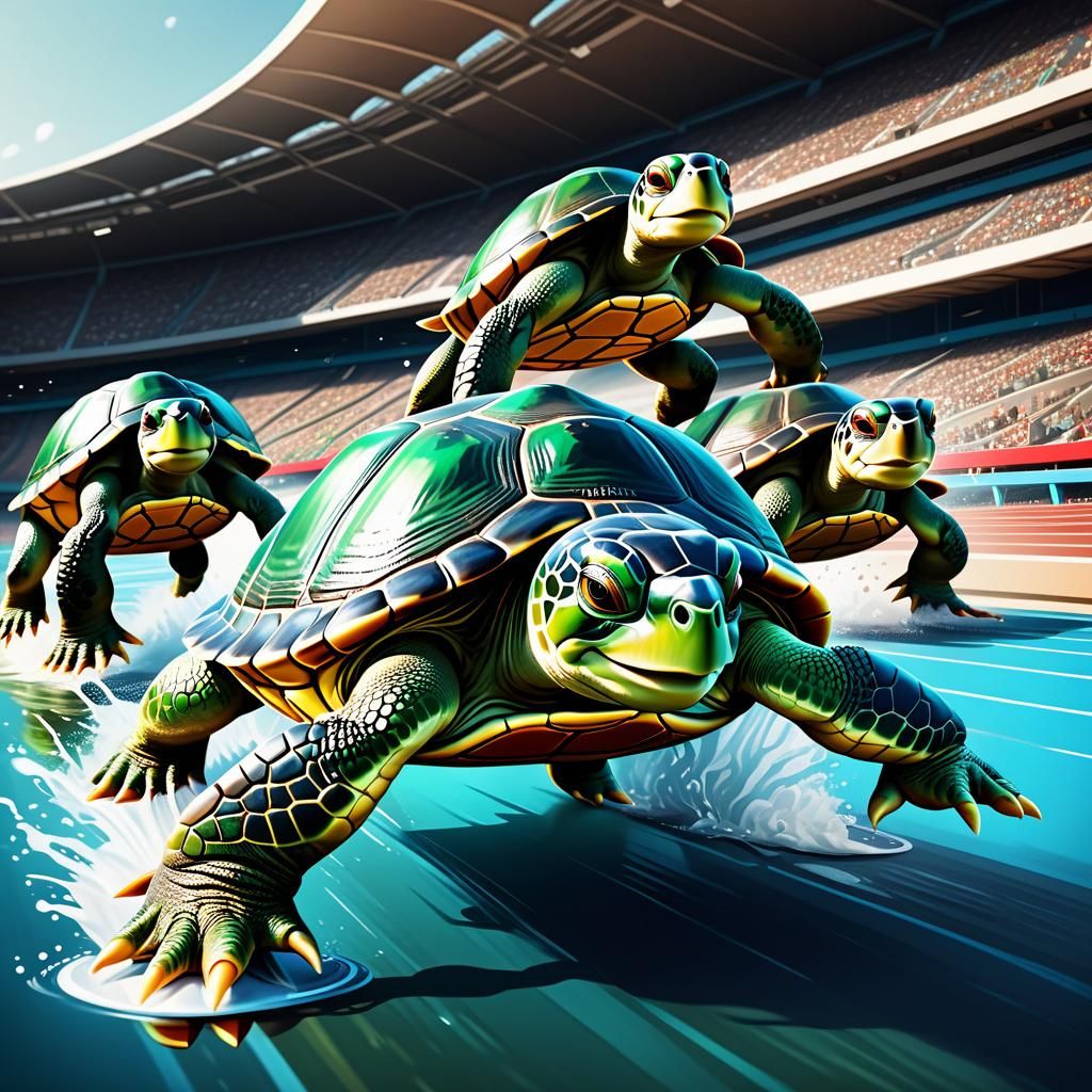 Turtle 100m sprint