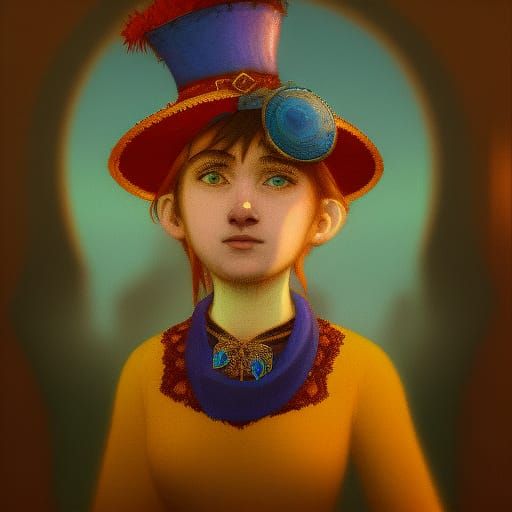 Alice as Mad Hatter in Steampunk Wonderland