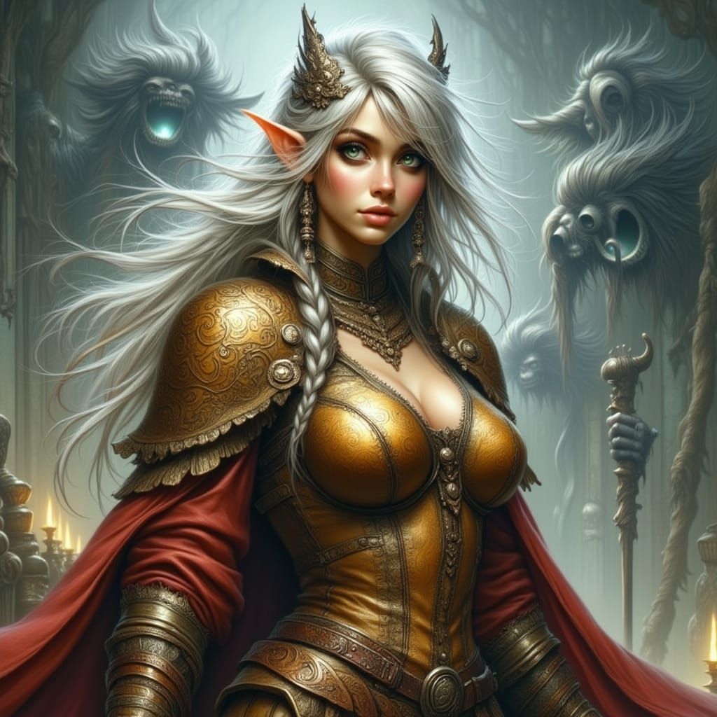 Dark Fantasy Fae Warrior Portrait