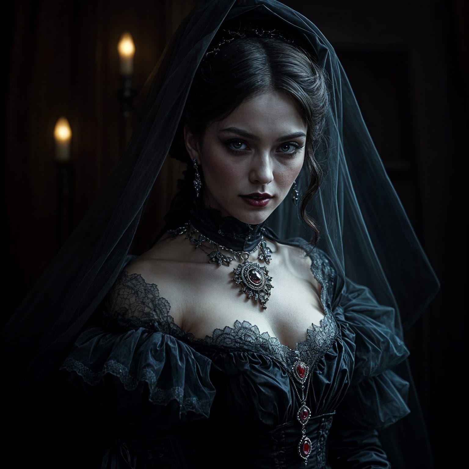 Gothic Vampire in Victorian Splendor