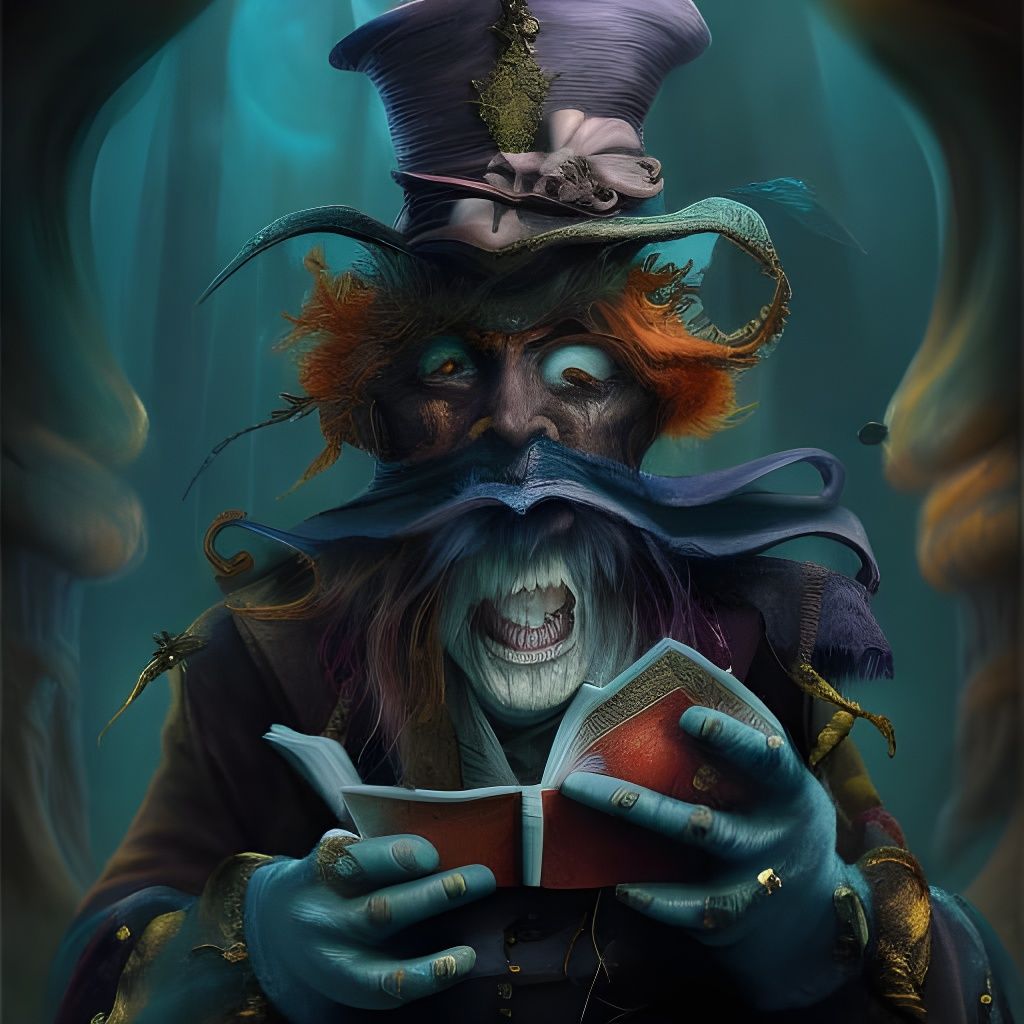 Mad Hatter as Sinister Tarot Wizard