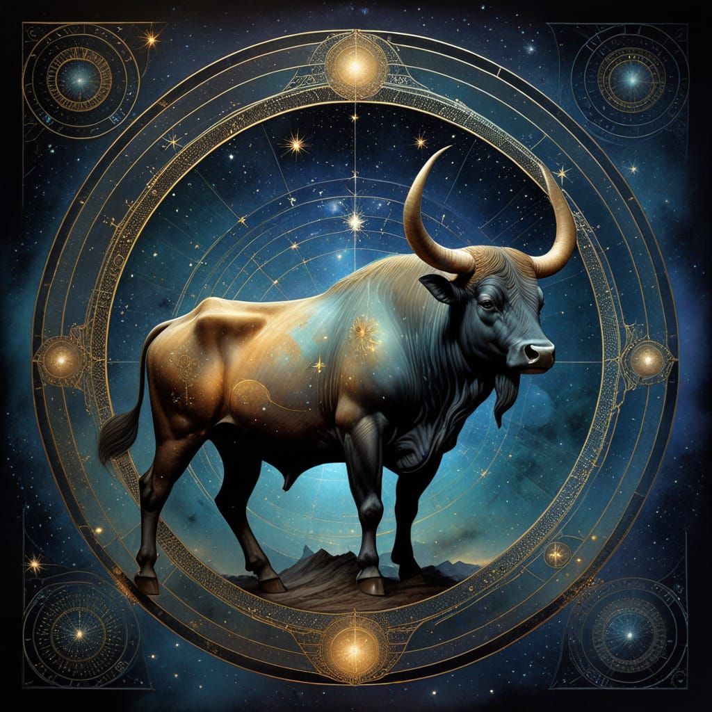 Taurus Constellation in Luminous Colors