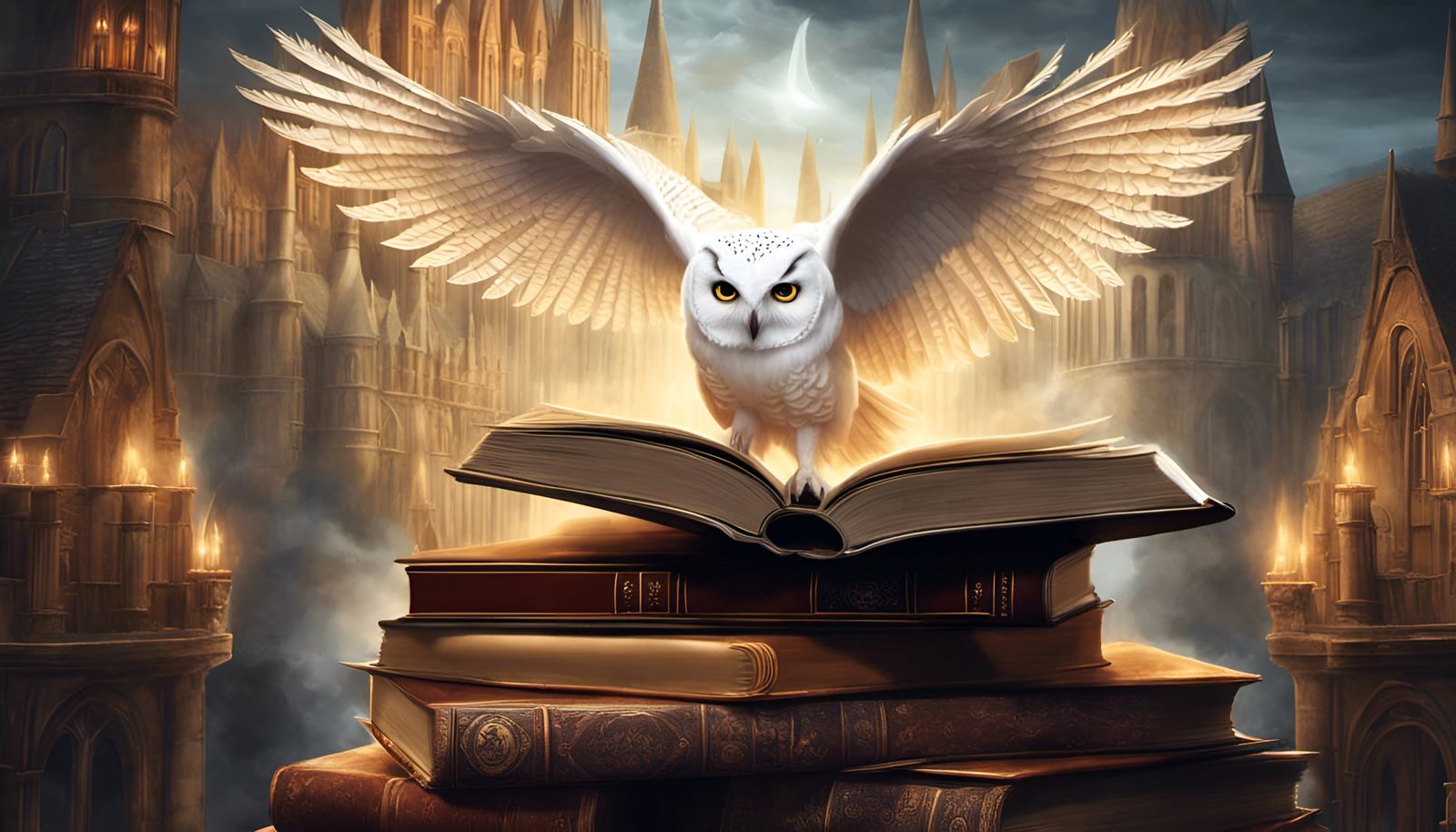 Hedwig at Hogwarts School of Witchcraft and Wizardry