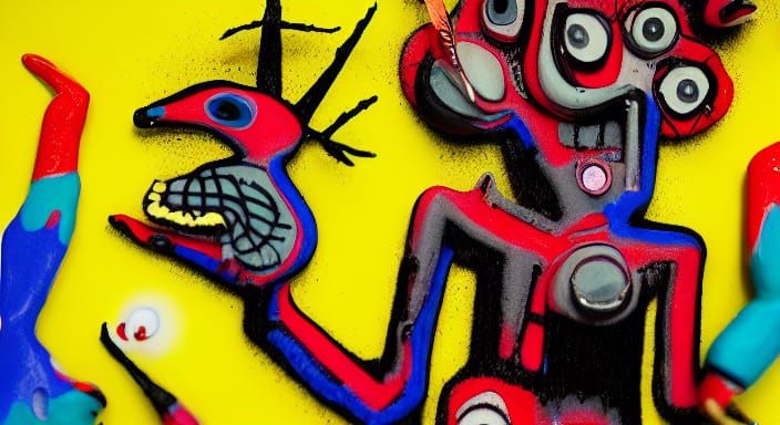 Unicorn Dissection: Surreal Claymation Inspired by Basquiat