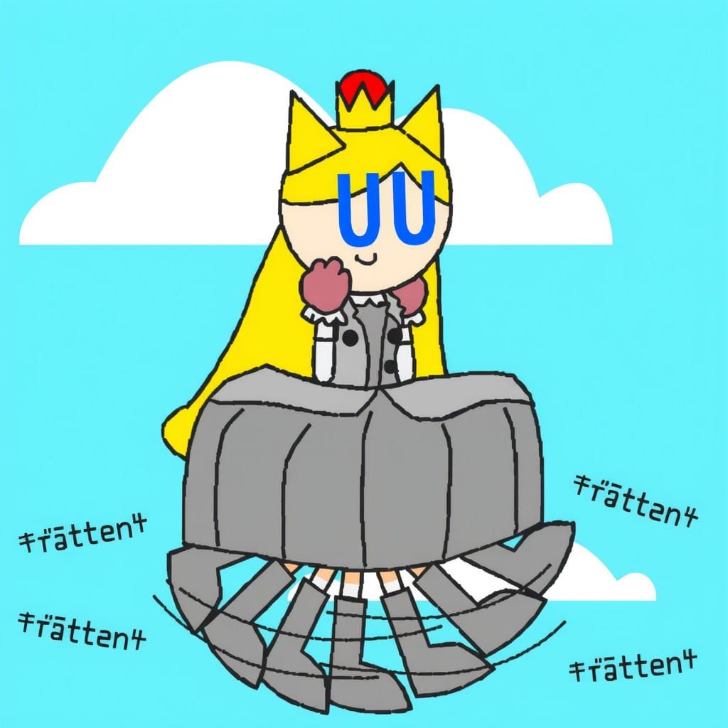 Vibrant Anime-Inspired Dance Girl with Orange Hair and Blurr...