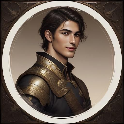Handsome Prince Portrait in Romantic European Style