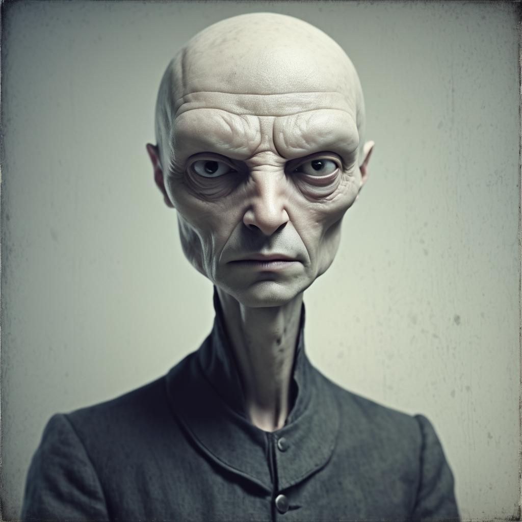 Stern Being with Oversized Head