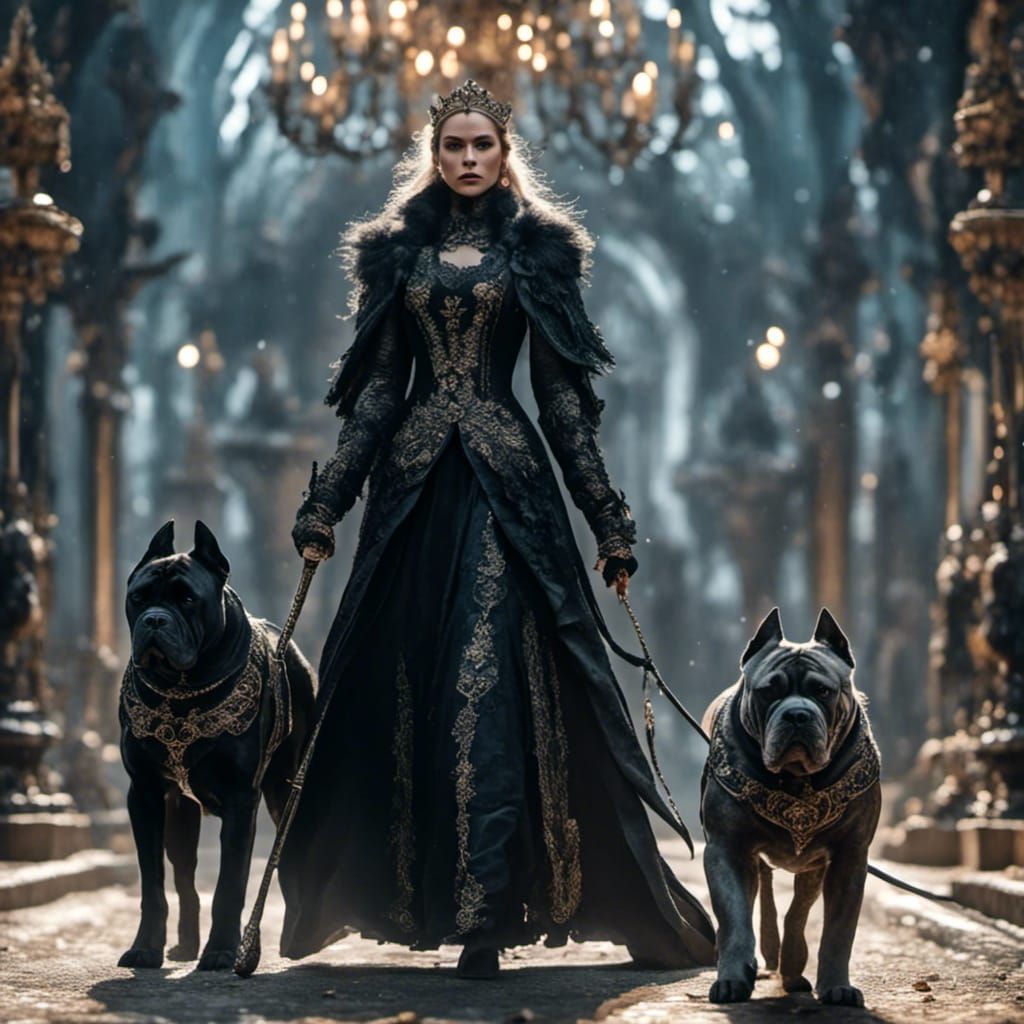 Gothic Queen and Cane Corso Guardians