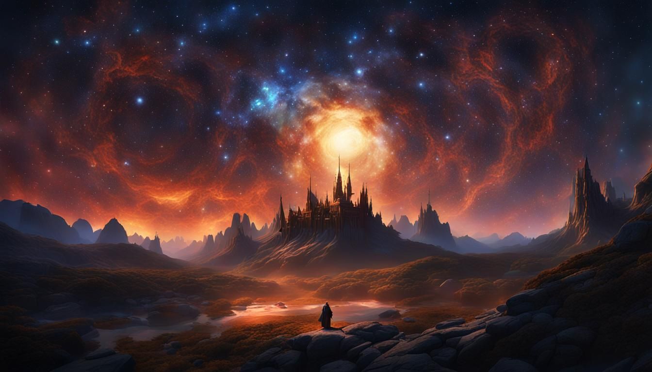 Enchanted Starry Night: Fantasy Concept Art