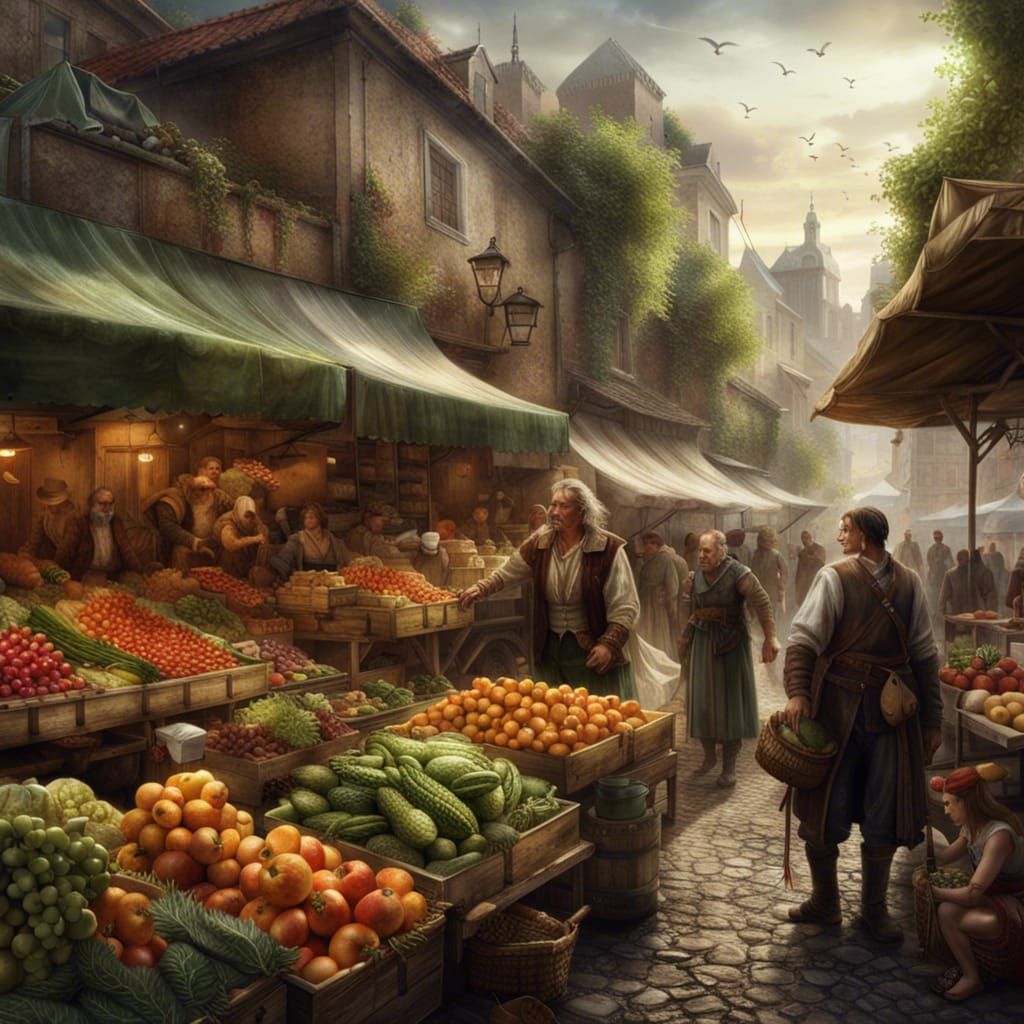 a bustling farmer's market!