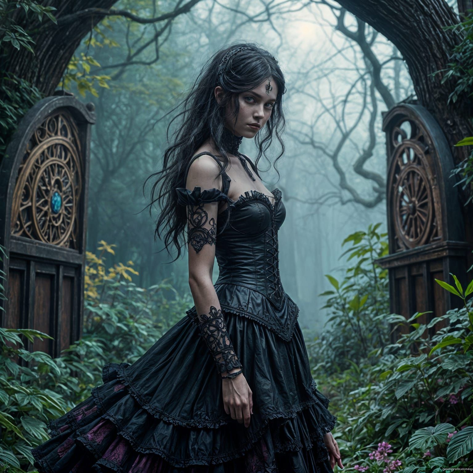 Gothic Alice in Wonderland: Detailed Matte Painting