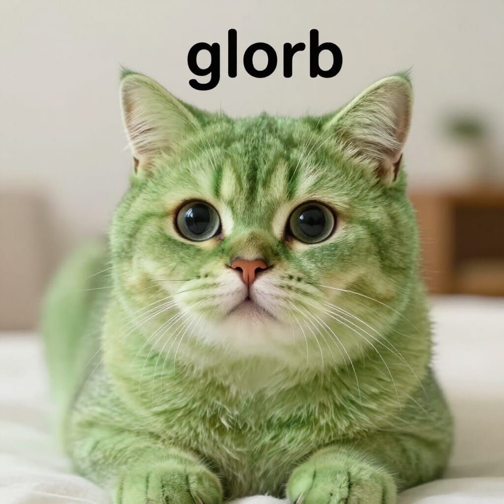 Green Kitten Utters Mysterious 'Glorb Zlorb' Sound