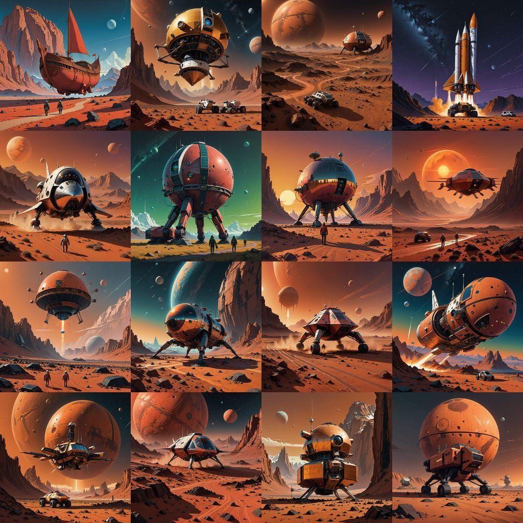 Viking Spacecraft Approaches Mars in Distant Orbit