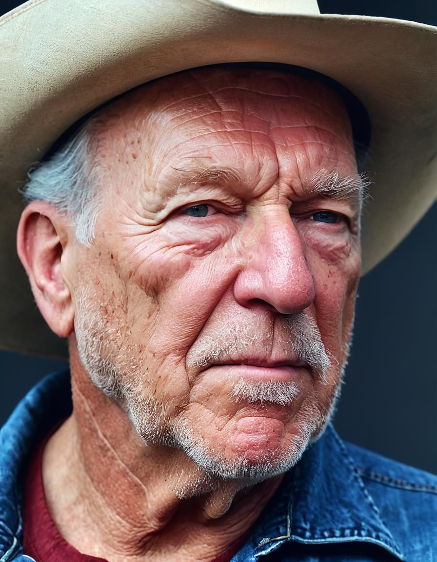 Cowboy Portrait in Dynamic Lighting Concept Art