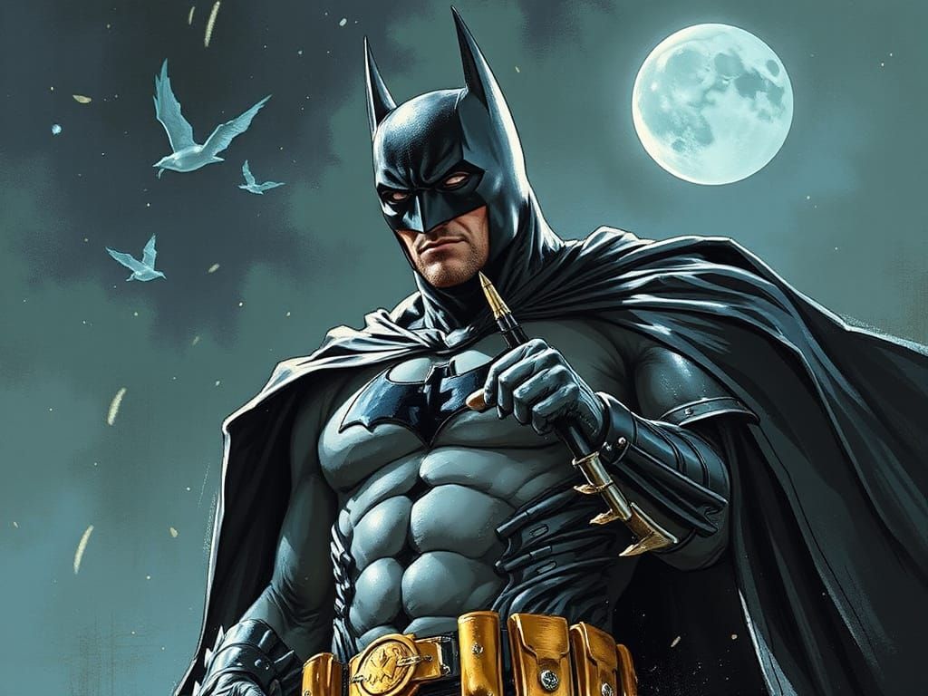 Batman in Impressionist Style