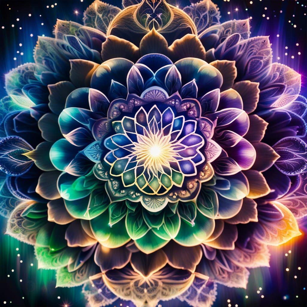 Aurora Borealis Mandala Sky: Professional Photography