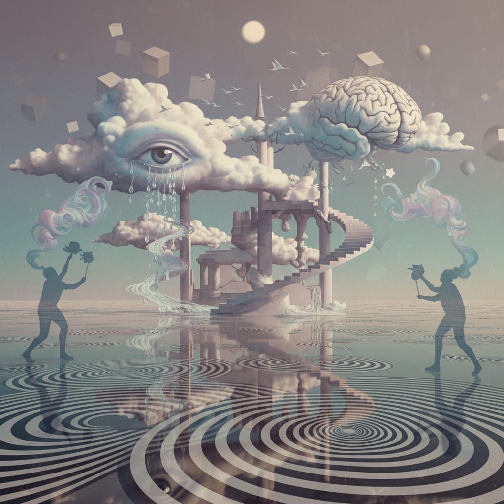 Quantum Mist Sculptors Molding Atmospheric Dreams in Surreal...