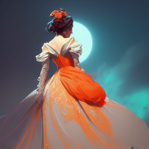 Hyperdetailed Ball Gown Concept Art in 8K