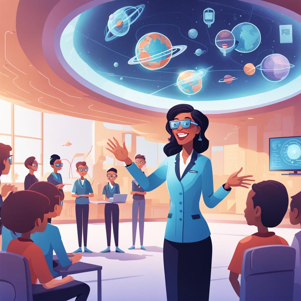 Enthusiastic Principal Welcomes Students to Futuristic Smart...