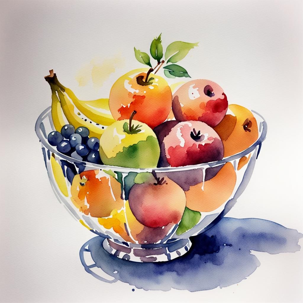 Fruit Bowl: Simple Watercolour Painting