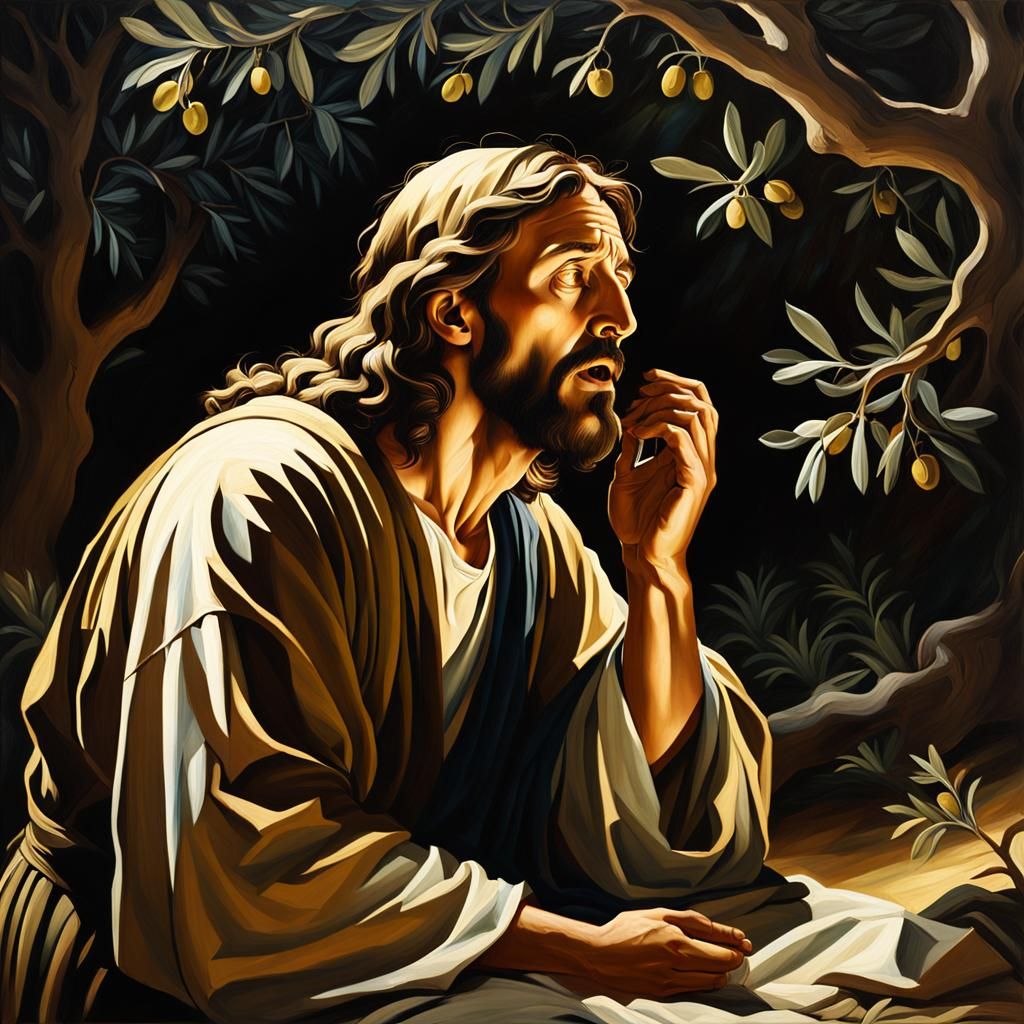 Jesus Praying in Gethsemane: Baroque Oil Painting