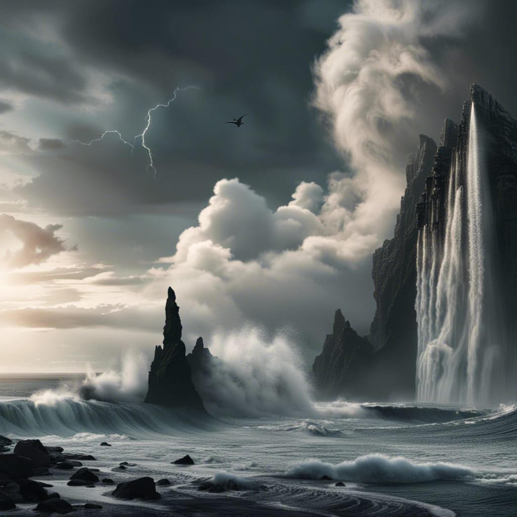 Breathtaking Iceland Coast: Epic Digital Matte Painting