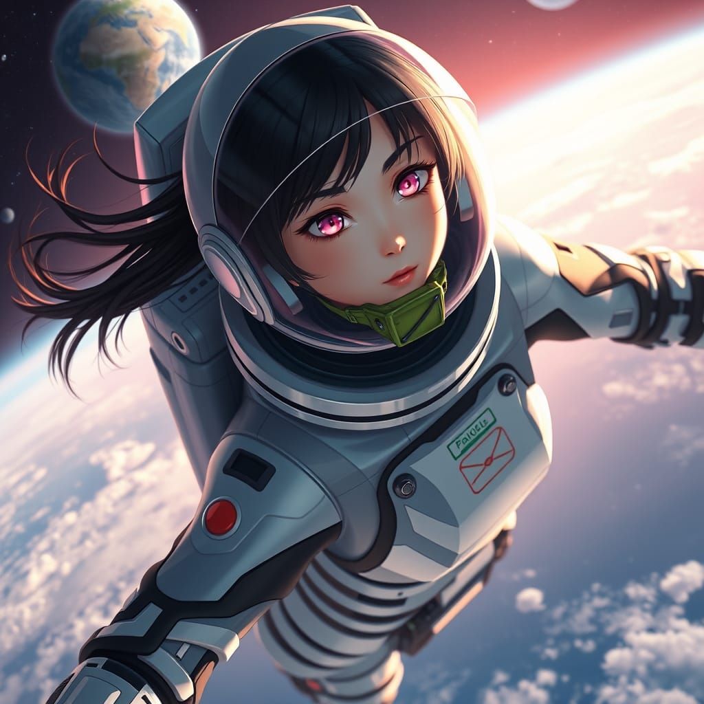 Nezuko Kamado in Futuristic Astronaut Gear