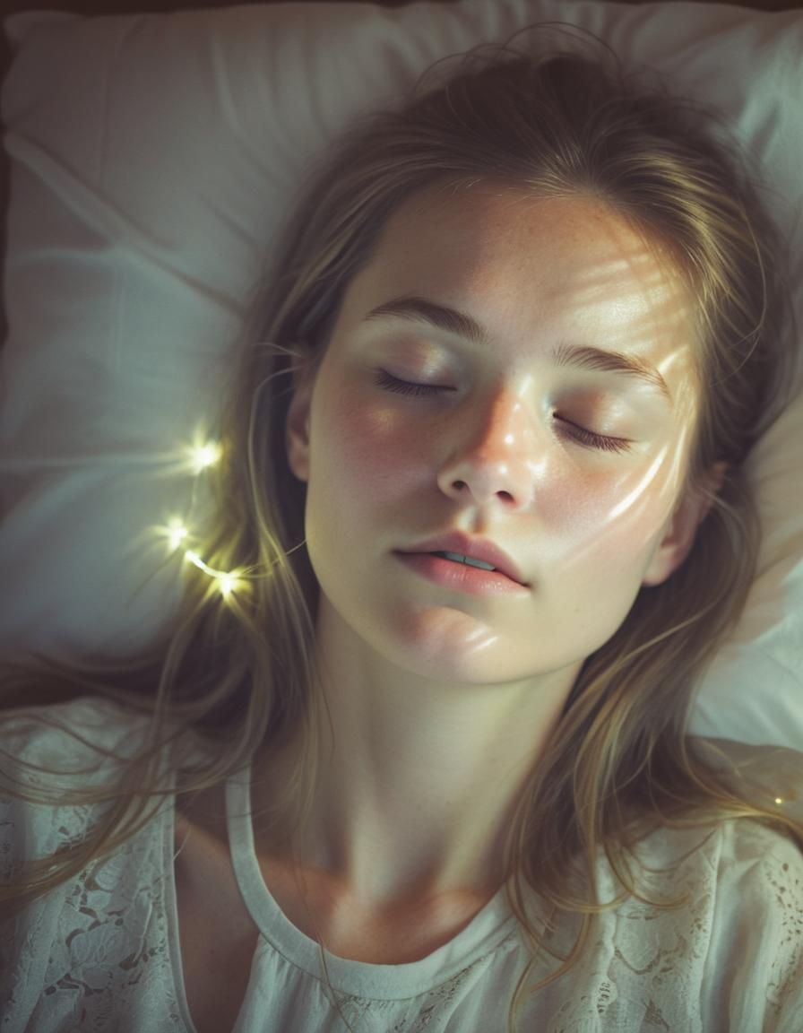 Serene Portrait of a Beautiful Sleeping Woman