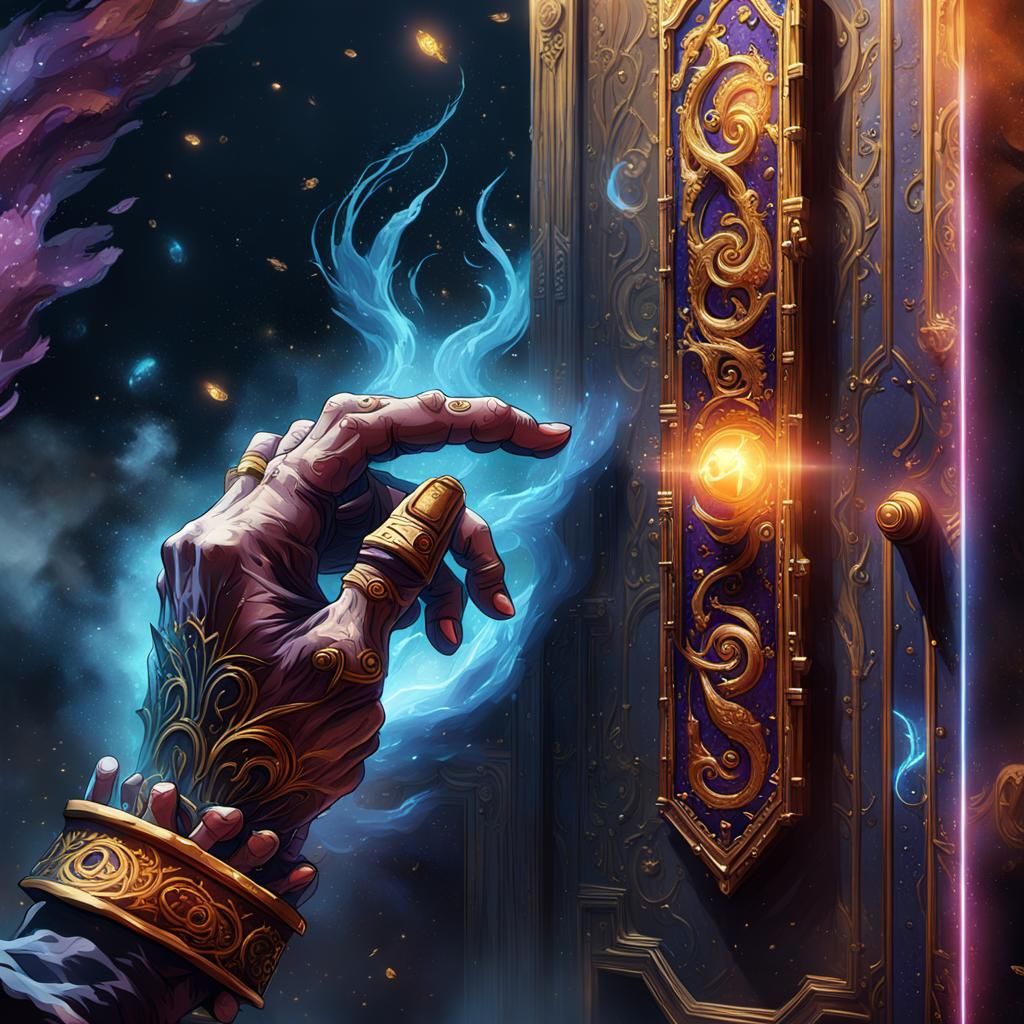 Fantasy Hand Emerges from Dark Closet