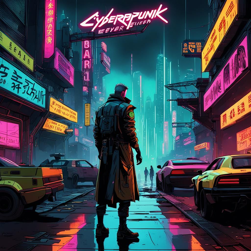 Cyberpunk Cityscape: Neon Dystopia in 2099