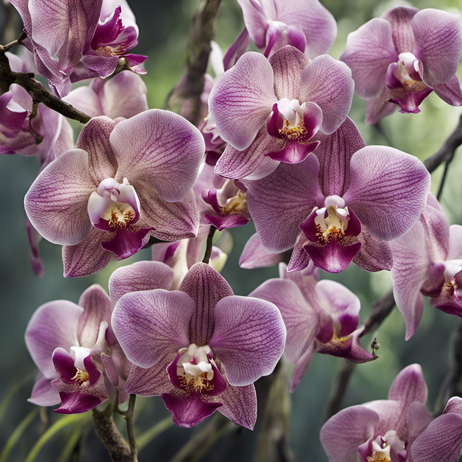 Sinister Orchids Blooming on a Tree